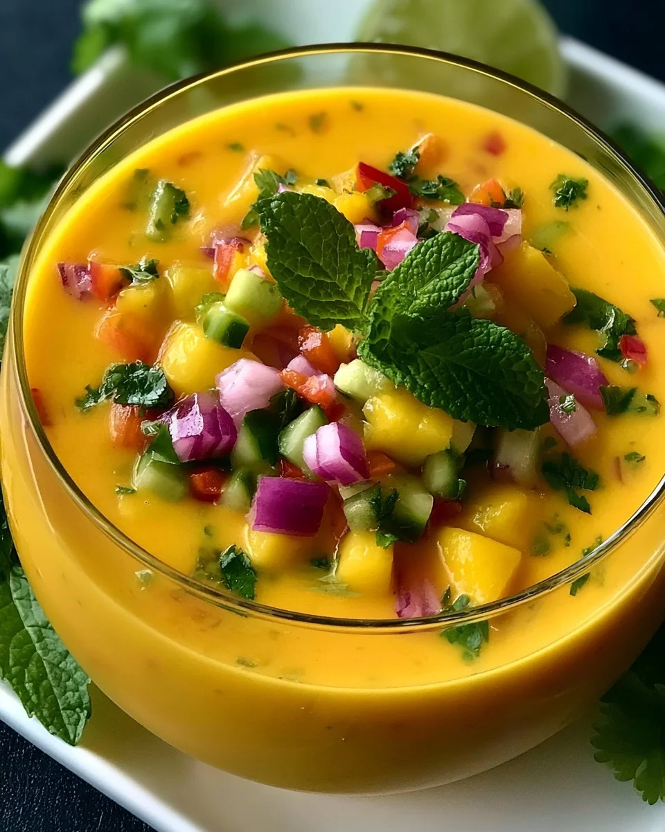 Gekühlte Mango-Gazpacho