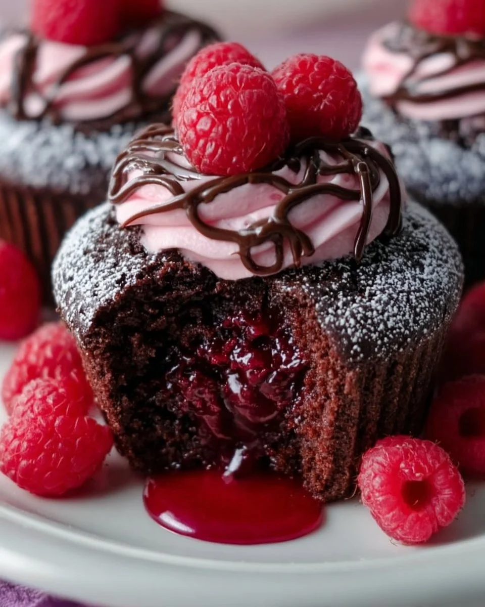 Himbeerrezepte | Süßes backen, Gebackene Dessertrezepte, Schokoladenlava-Cupcakes