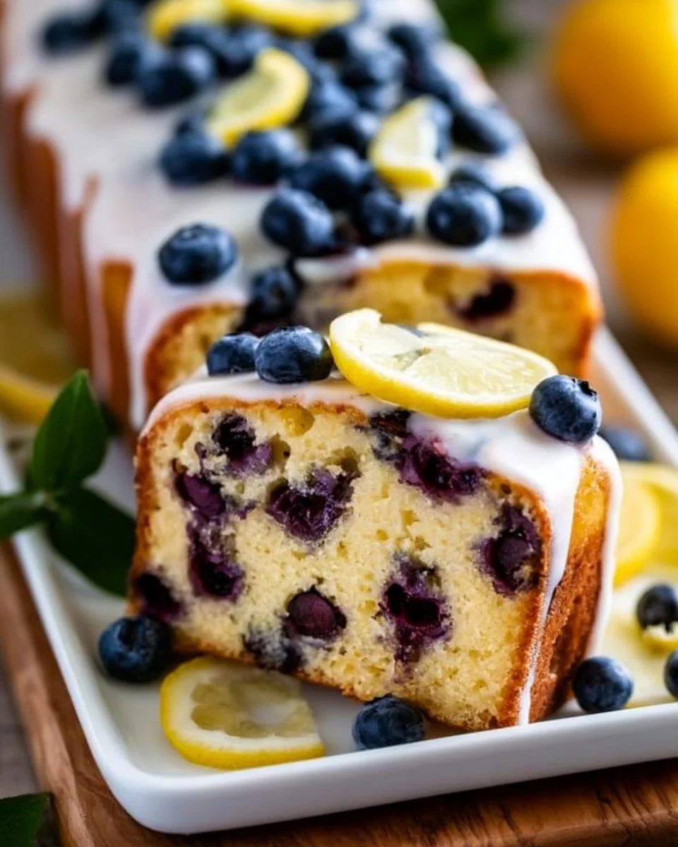 Joghurtkuchen mit Blaubeeren und Zitrone