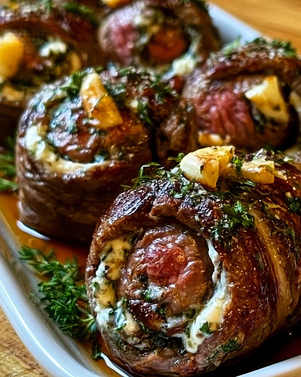 Knoblauch-Kräuter-Rinder-Röllchen