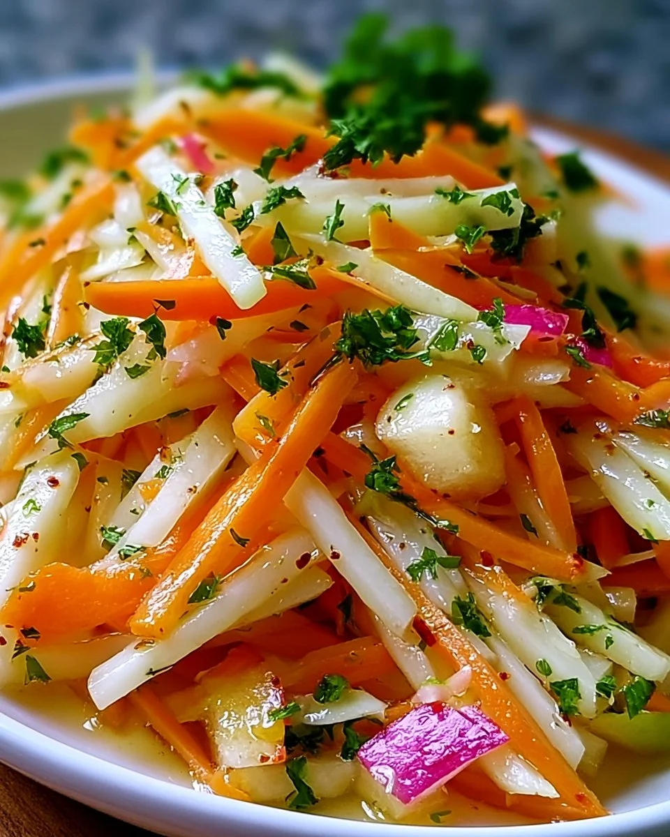 Kohlrabi Karotten Apfel Salat