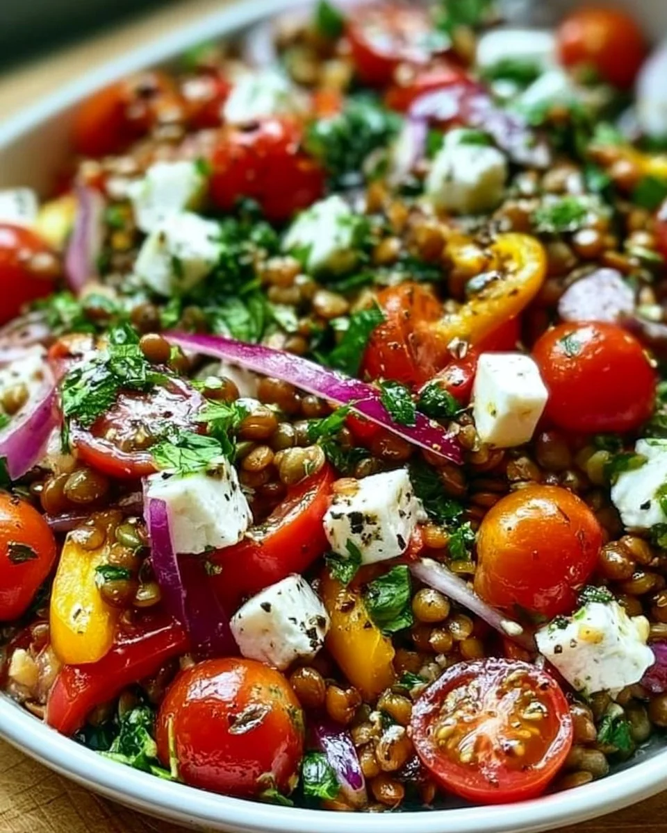 Linsensalat mit Feta