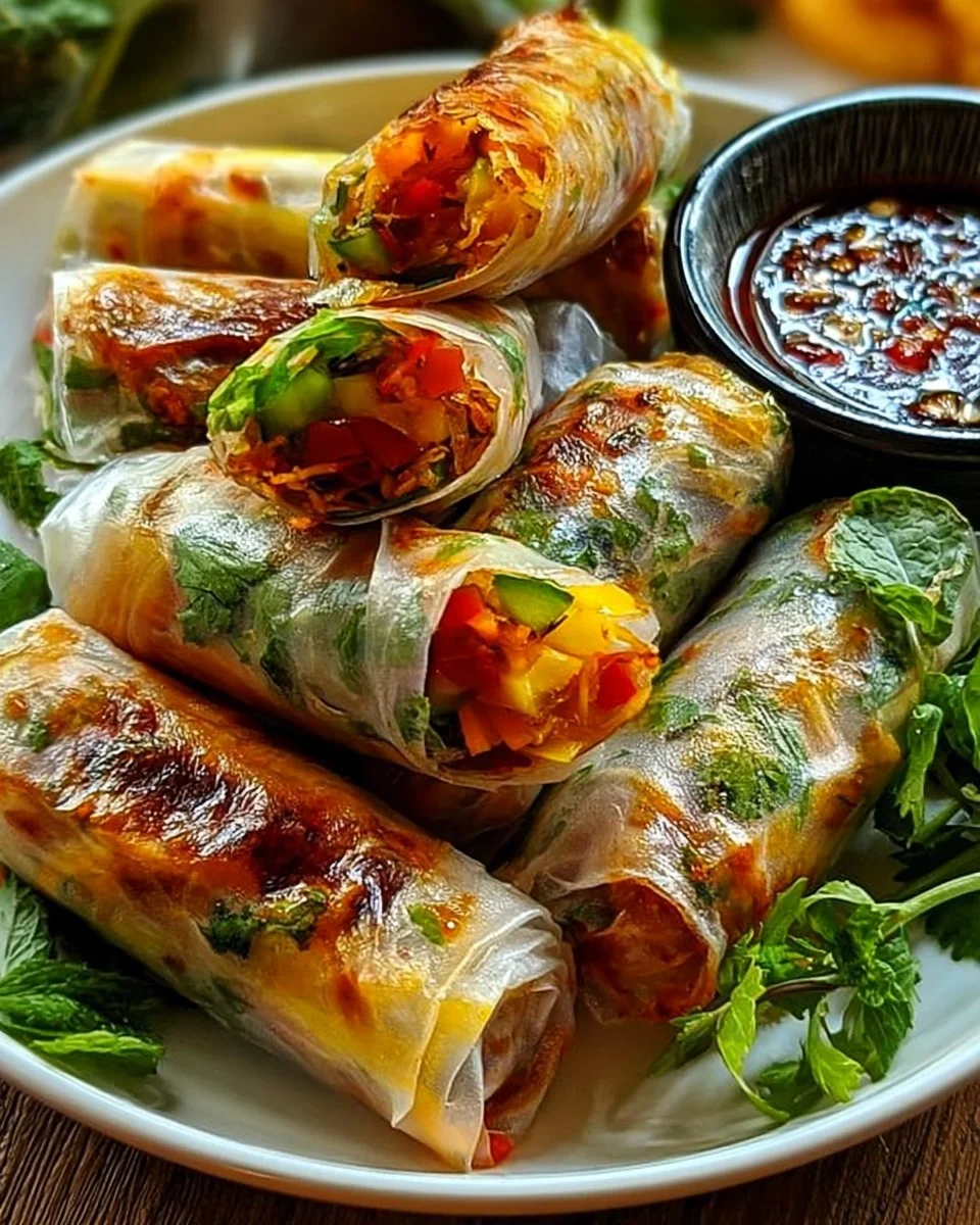 Luftfritteuse Reispapier-Nudelrollen