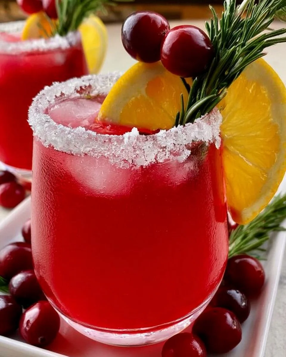 Misteltoe Margarita Cocktails mit festlichen Garnierungen