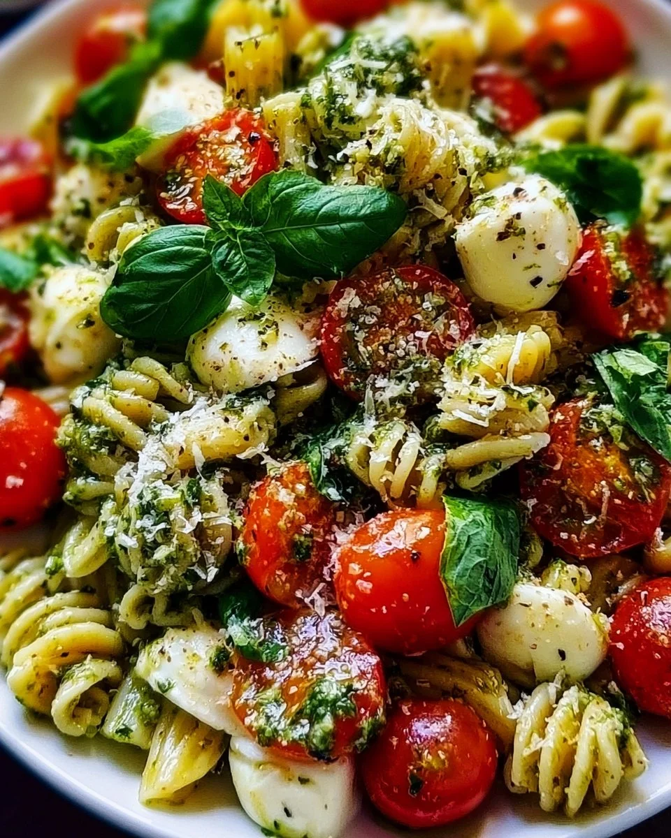Pesto-Nudelsalat mit Tomaten und Mozzarella: Ein unglaubliches ultimatives Rezept für 5 Personen