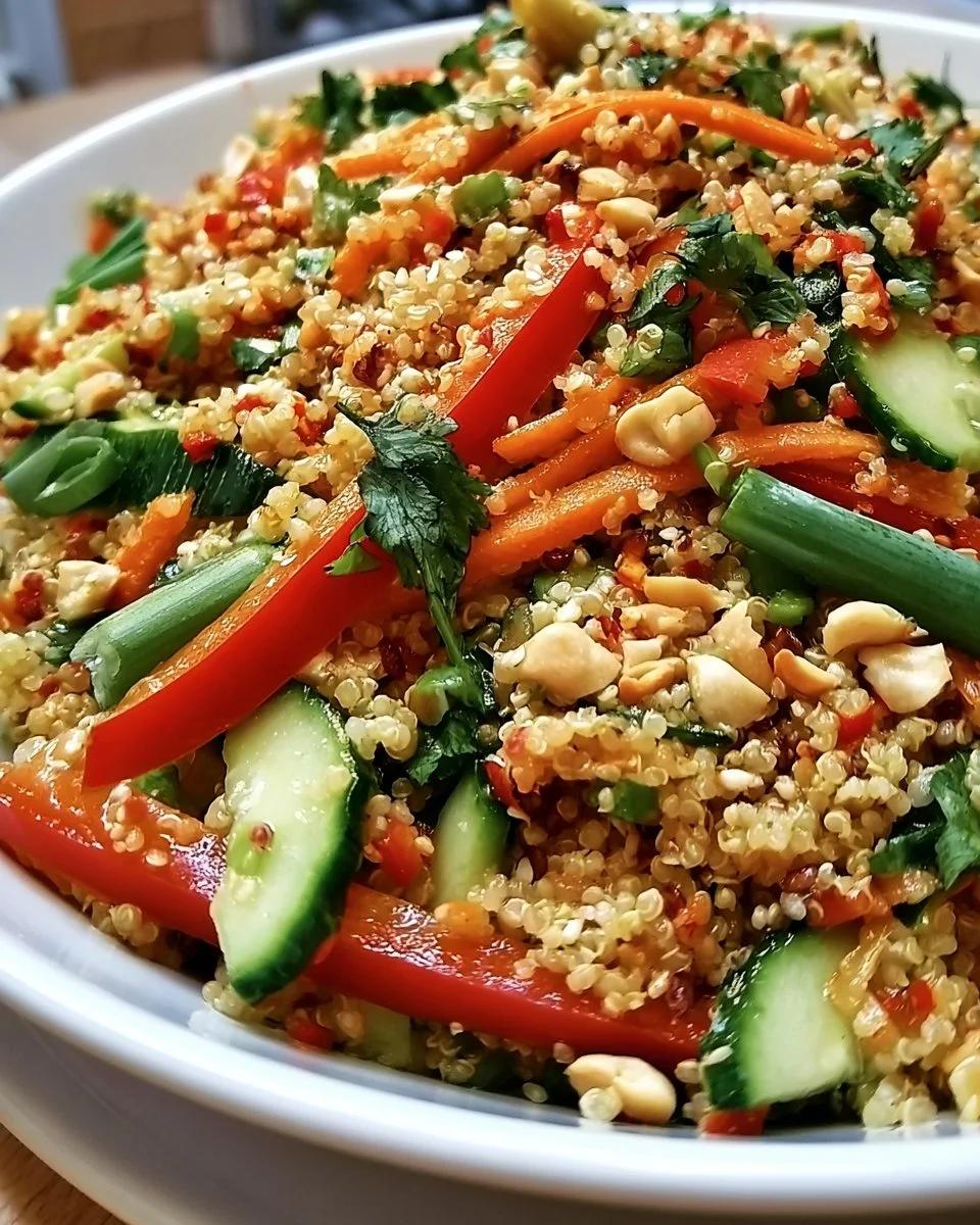 Thailändischer Quinoa Crunch Salat für jeden Tag