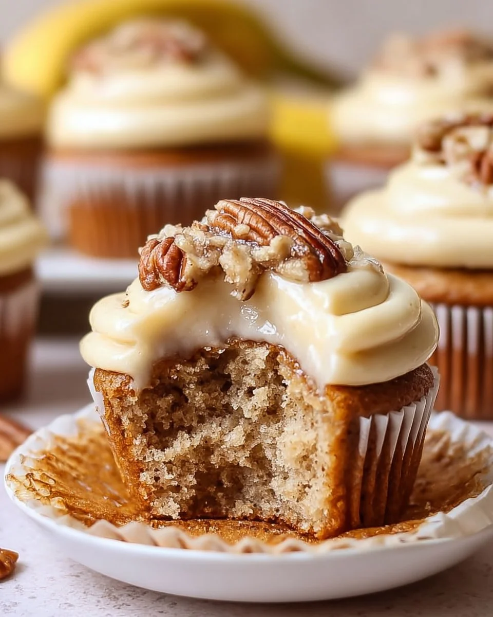 Unwiderstehliche Bananen-Zimt-Pekan-Cupcakes