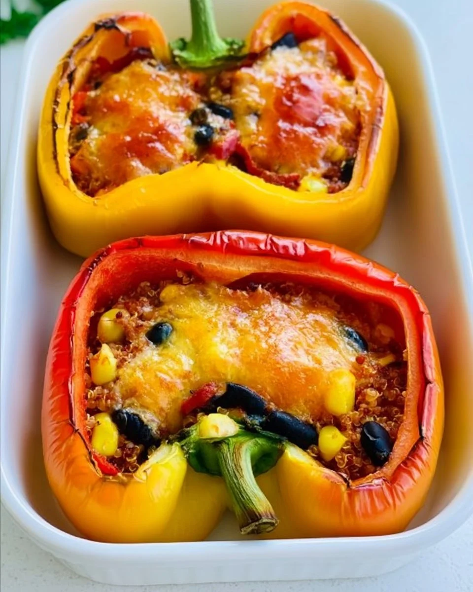 Vegetarische Quinoa gefüllte Paprika