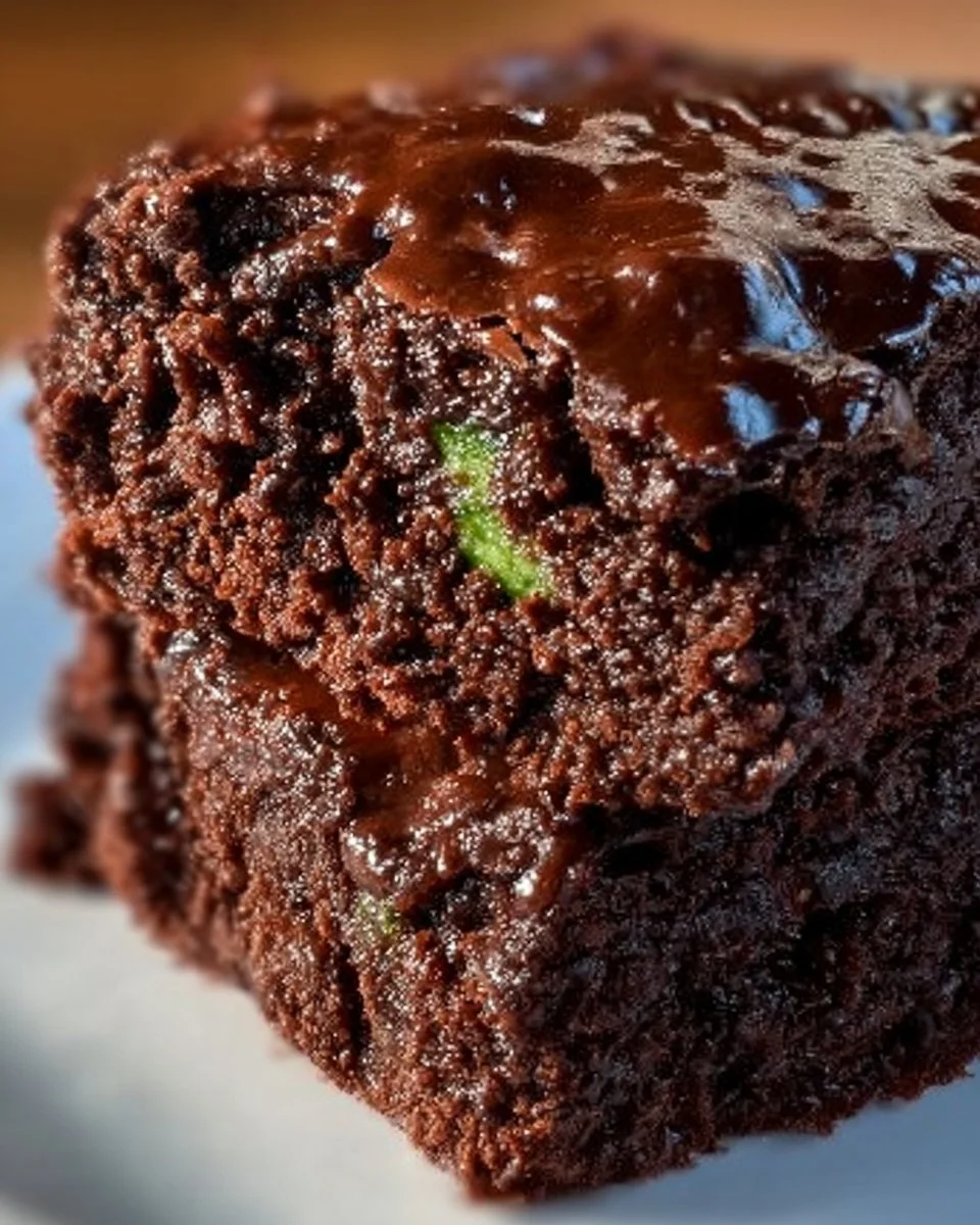 Schokoladige, zuckerfreie Zucchini-Brownies auf einem Teller