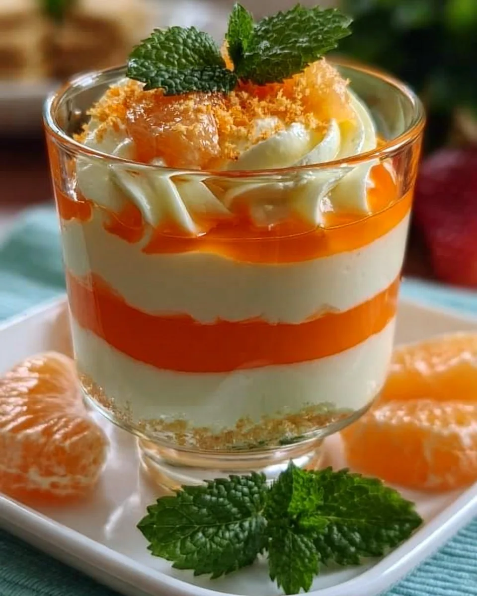 Aperol Creme Dessert im Glas