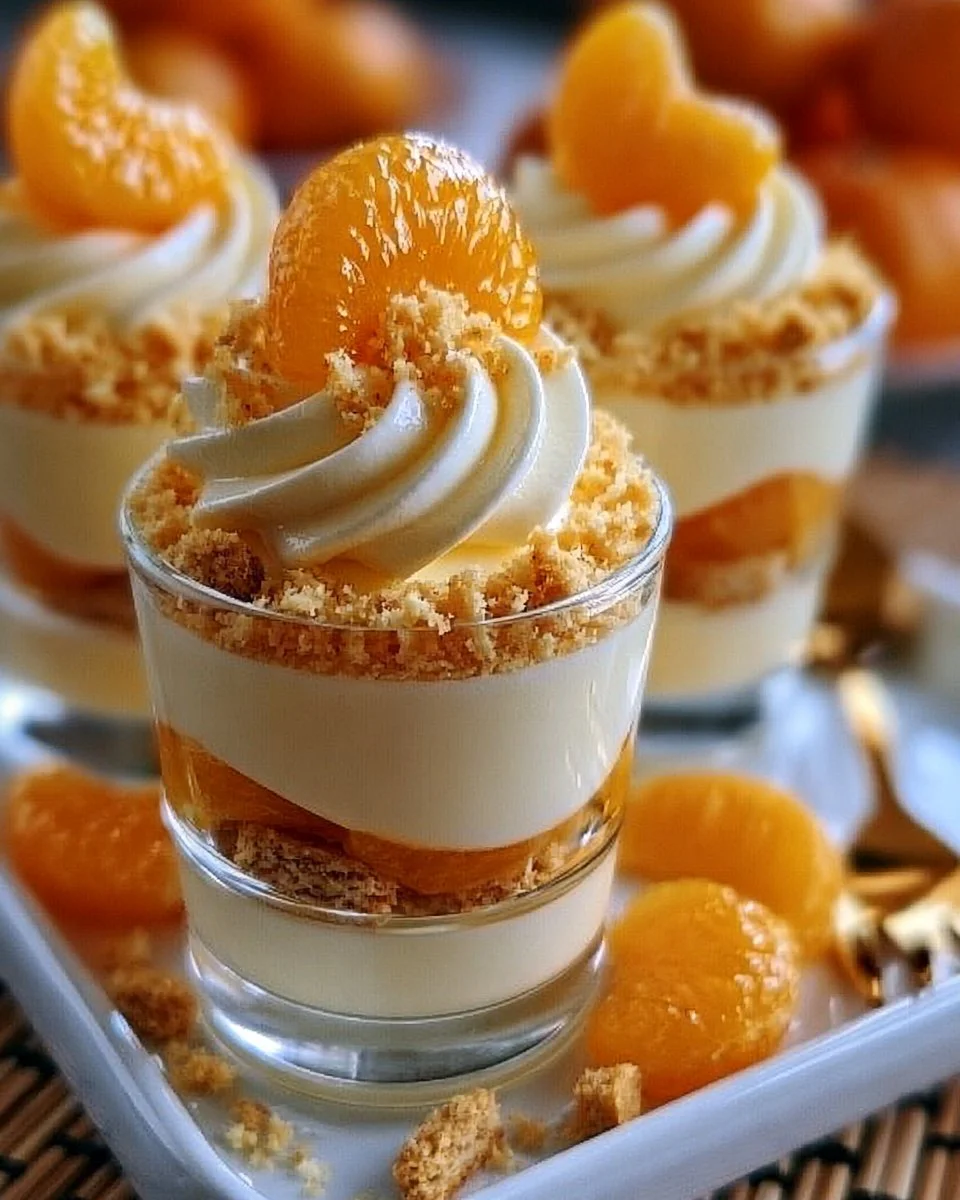 Eierlikör-Mousse mit Spekulatius-Creme und Mandarinen