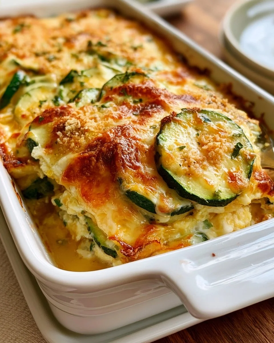 Einfacher Käse-Zucchini-Auflauf