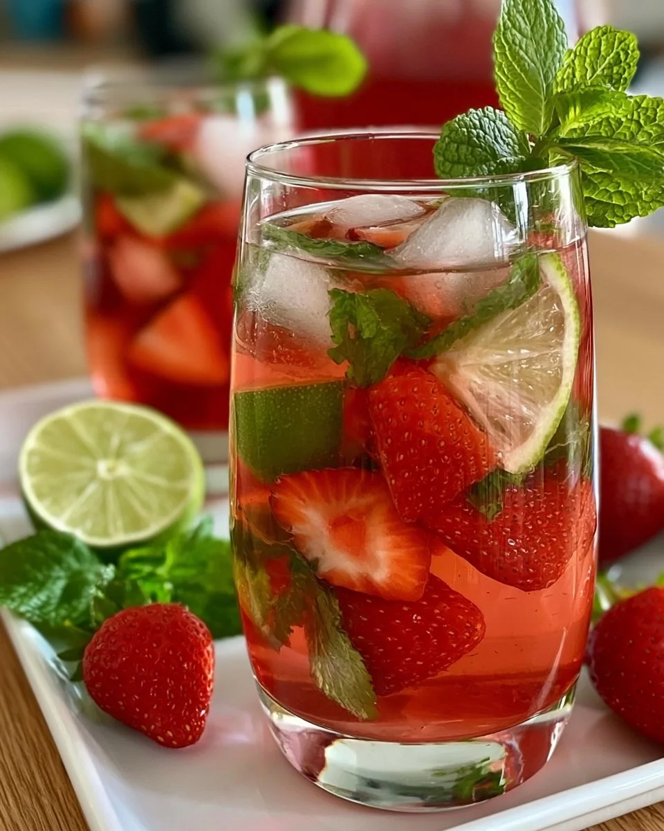 Erdbeerbowle alkoholfrei für heiße Sommertage
