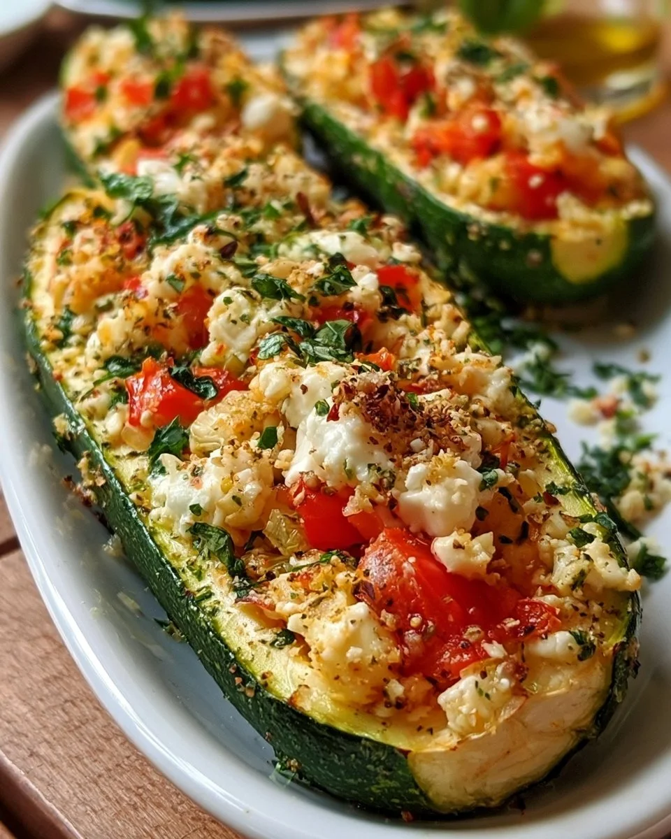 Gefüllte Zucchini mit Feta