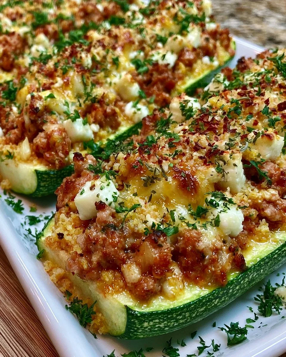 Gefüllte Zucchini mit Hackfleisch und Schafskäse – Einfaches Sommerrezept mit mediterranen Aromen