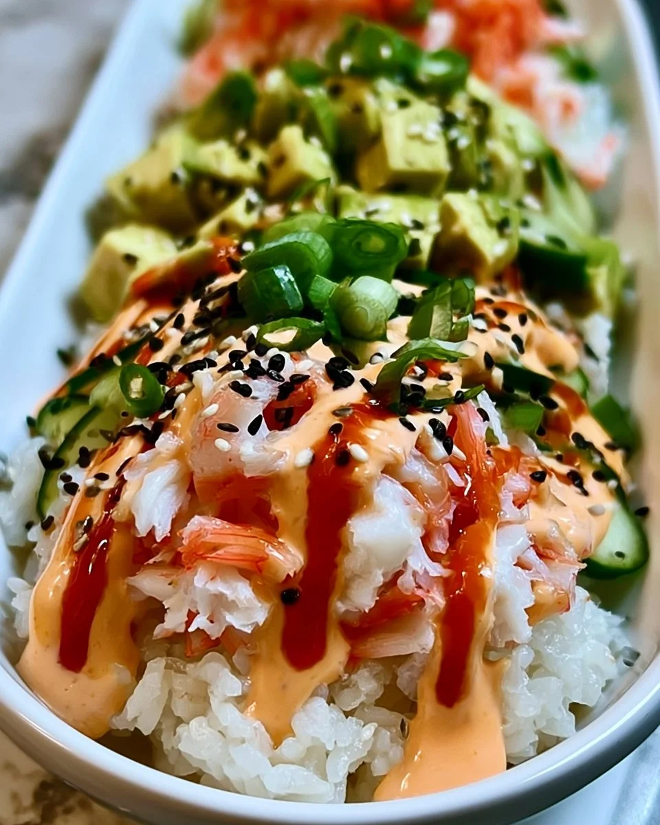 Gesunde California Roll Sushi Bowls für Meal Prep