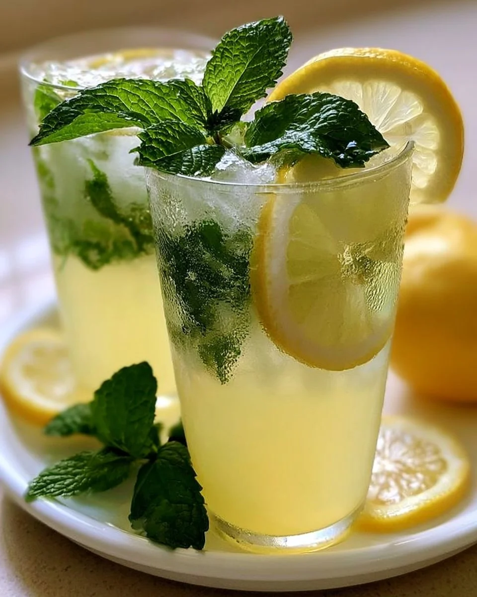 Hausgemachte Limonade mit Minze