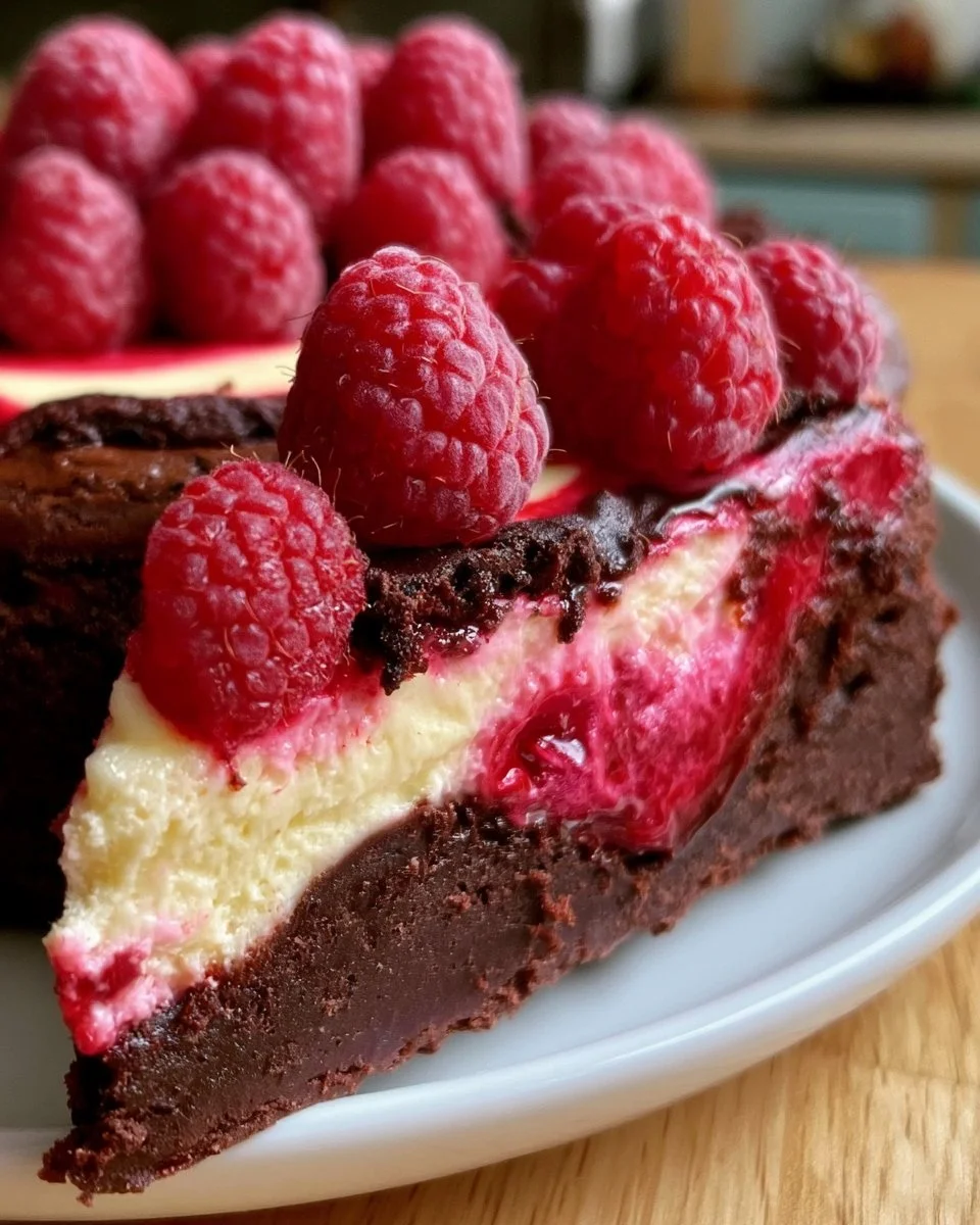 Himbeer-Brownie-Cheesecake