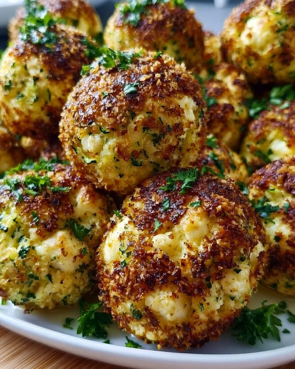Knusprige Zucchini-Feta-Bällchen aus dem Ofen