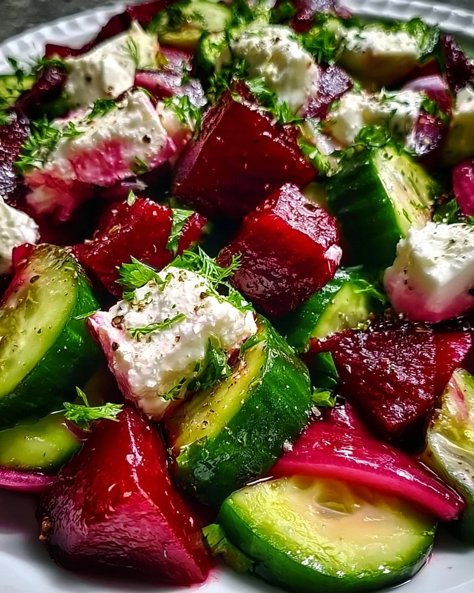 Rote Bete Feta Gurken Salat