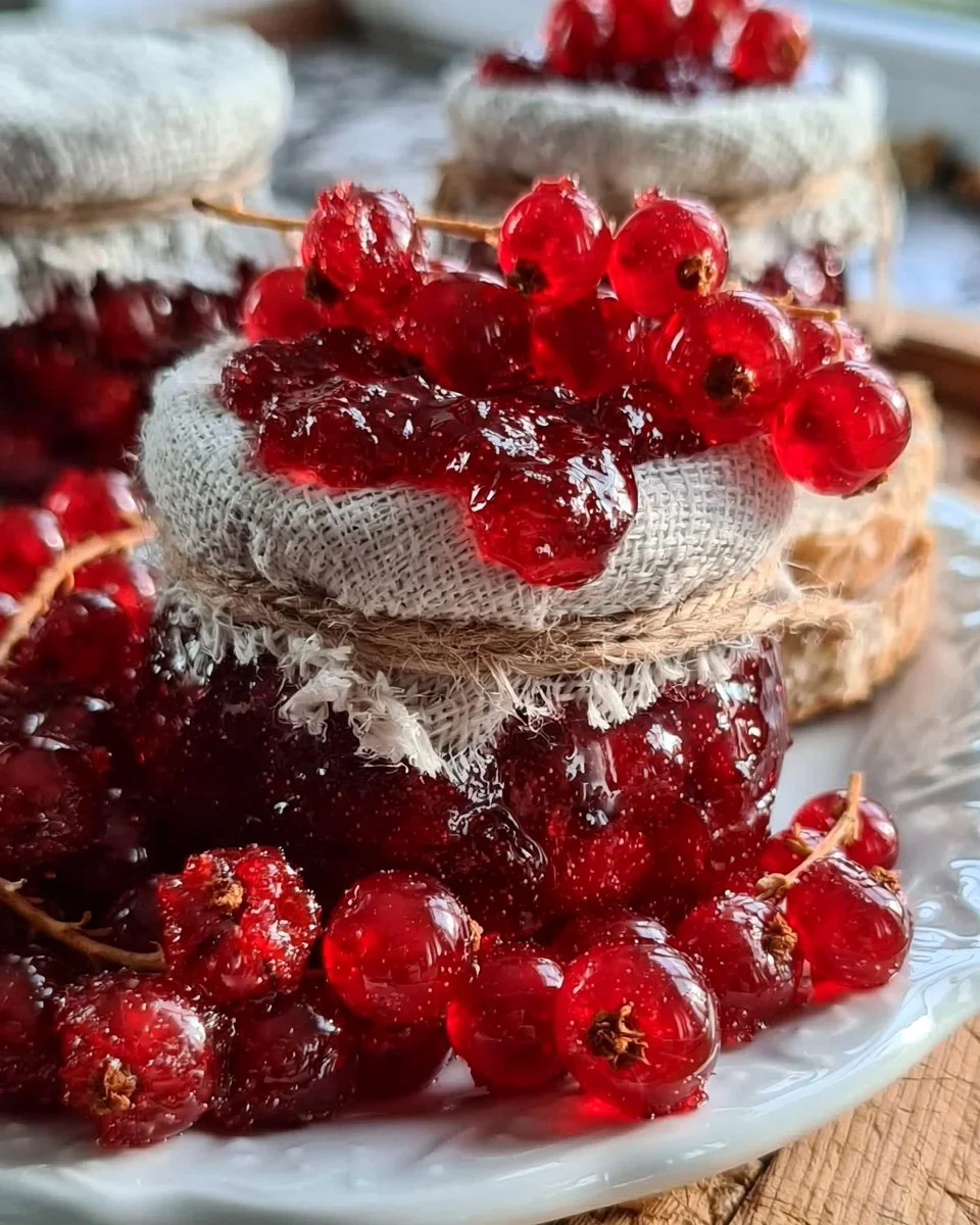 Samtige Rote Johannisbeer-Marmelade mit Vanille
