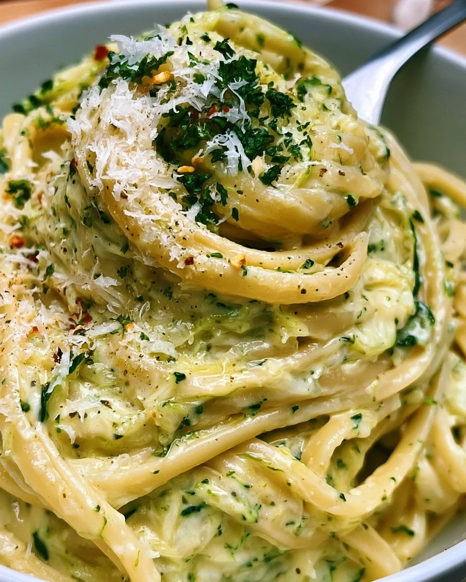 Schnelle cremige Zucchini-Pasta