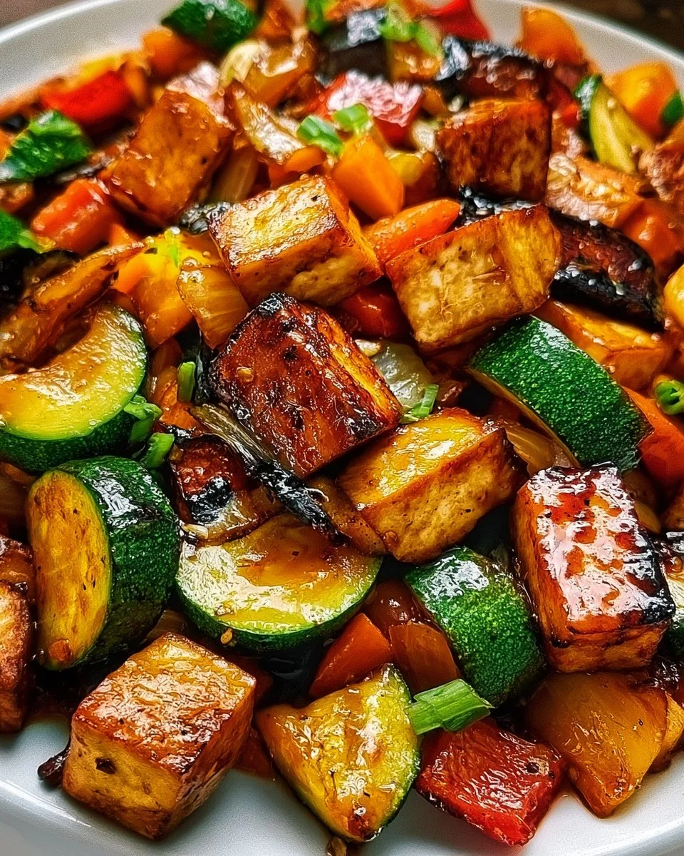 Zucchini-Pfanne mit Tofu für schnelle Abende