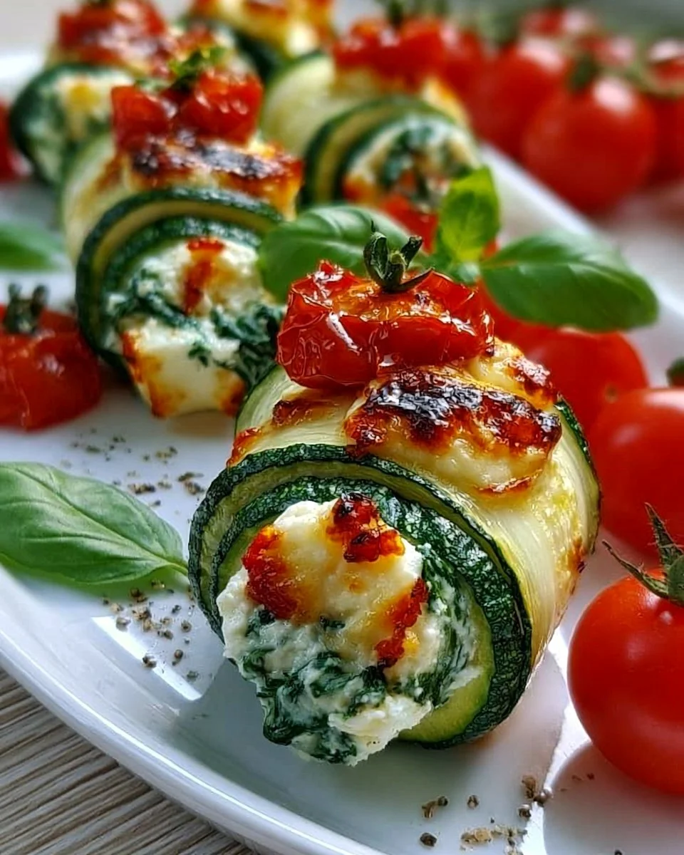 Zucchinirollchen mit Ricotta